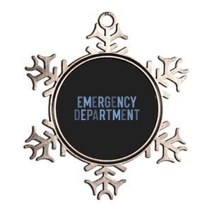 Emergency Department ER Nurse Health Care Metallic Star Ornament