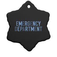 Emergency Department ER Nurse Health Care Ceramic Star Ornament