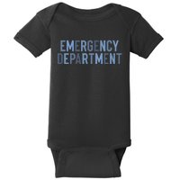 Emergency Department ER Nurse Health Care Baby Bodysuit