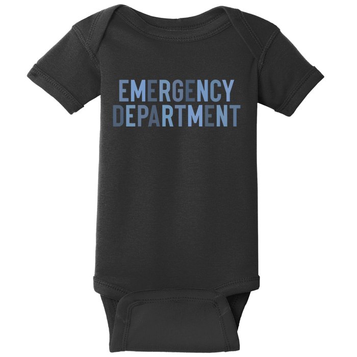 Emergency Department ER Nurse Health Care Baby Bodysuit