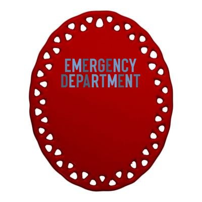 Emergency Department ER Nurse Health Care Ceramic Oval Ornament