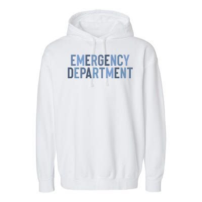 Emergency Department ER Nurse Health Care Garment-Dyed Fleece Hoodie