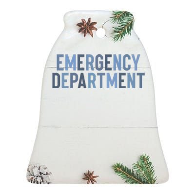 Emergency Department ER Nurse Health Care Ceramic Bell Ornament