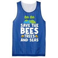 Earth Day Environtal Save The Bees Trees And Seas Meaningful Gift Mesh Reversible Basketball Jersey Tank