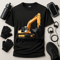 Excavator Design Cooling Performance Crew T-Shirt