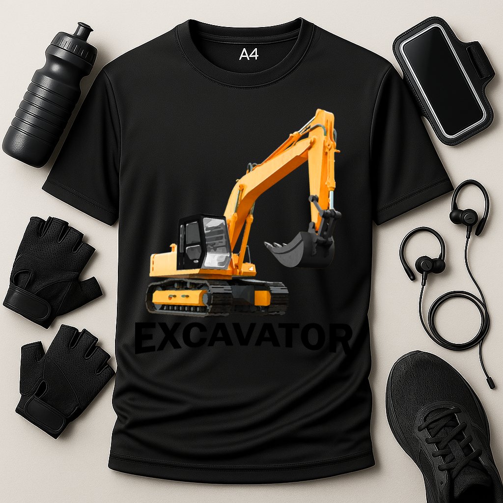 Excavator Design Cooling Performance Crew T-Shirt