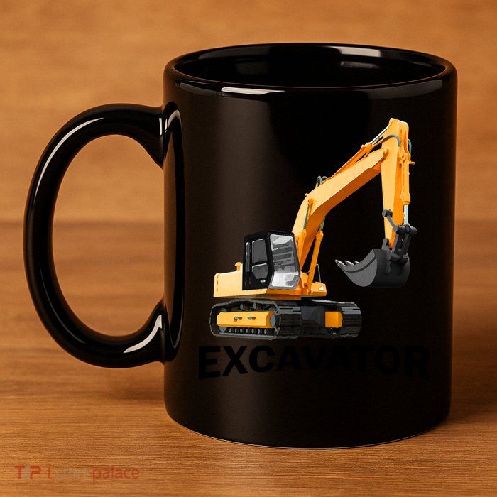 Excavator Design 11oz C Handle Ceramic Mug