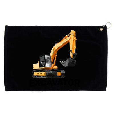 Excavator Design Grommeted Golf Towel