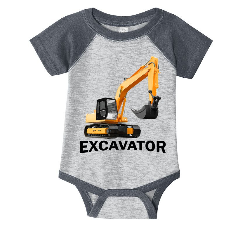 Excavator Design Infant Baby Jersey Bodysuit