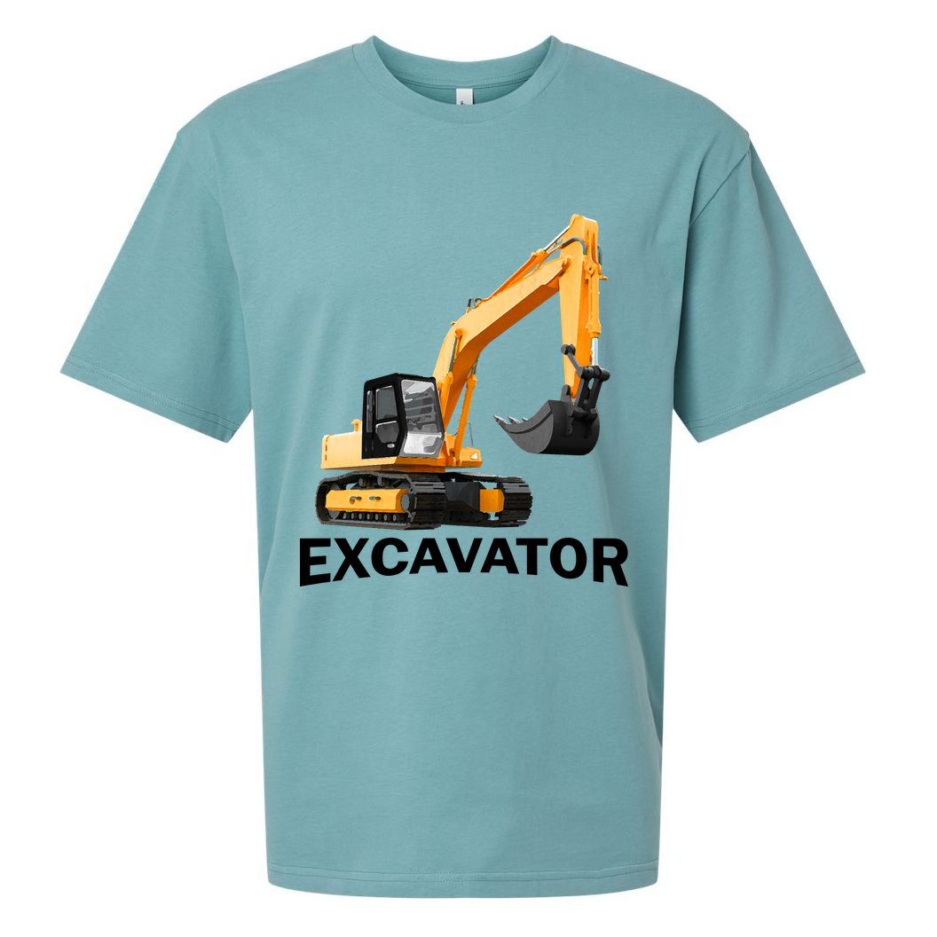 Excavator Design Sueded Cloud Jersey T-Shirt