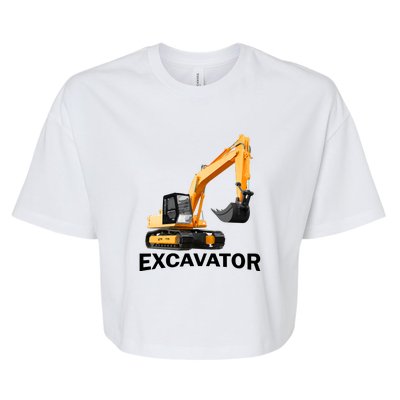 Excavator Design Bella+Canvas Jersey Crop Tee