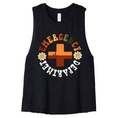 Emergency Department Emergency Room Healthcare Nursing Nurse Women's Racerback Cropped Tank