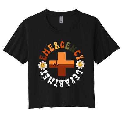 Emergency Department Emergency Room Healthcare Nursing Nurse Women's Crop Top Tee