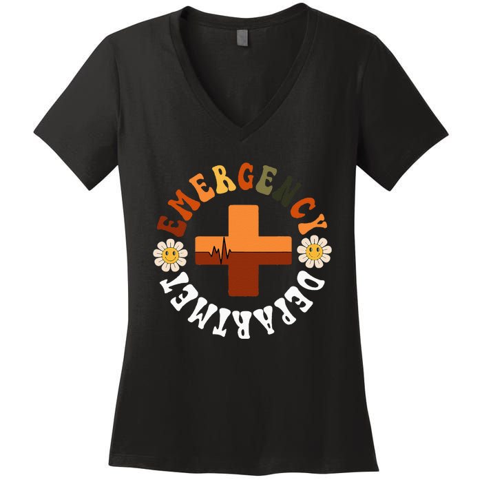 Emergency Department Emergency Room Healthcare Nursing Nurse Women's V-Neck T-Shirt