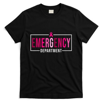 Emergency Departt Emergency Room Nurse Breast Cancer T-Shirt