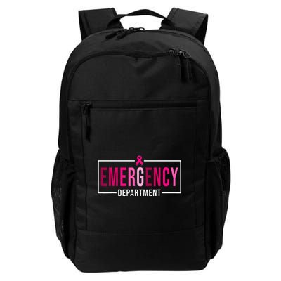 Emergency Departt Emergency Room Nurse Breast Cancer Backpack