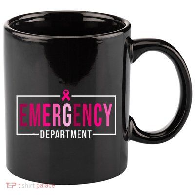 Emergency Departt Emergency Room Nurse Breast Cancer 11oz C Handle Ceramic Mug