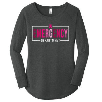 Emergency Departt Emergency Room Nurse Breast Cancer Women's Perfect Tri Tunic Long Sleeve Shirt