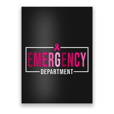 Emergency Departt Emergency Room Nurse Breast Cancer Poster