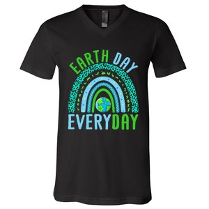 Earth Day Every Day Planet Earth Earth Day Everyday Rainbow V-Neck T-Shirt