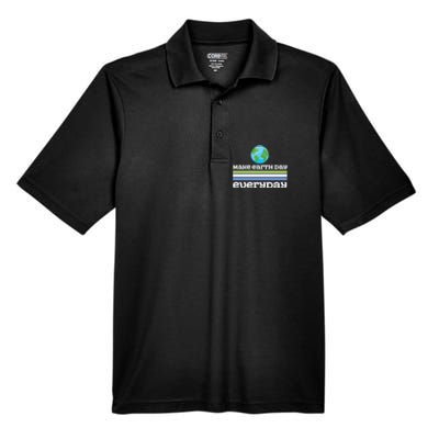 Earth Day Every Day Rainbow Make The Earth Green Again Gift Men's Origin Performance Pique Polo