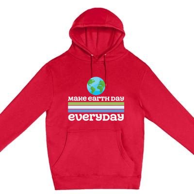 Earth Day Every Day Rainbow Make The Earth Green Again Gift Premium Pullover Hoodie