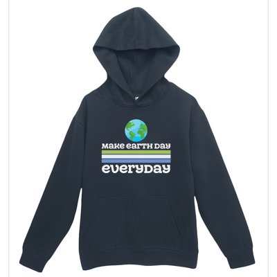 Earth Day Every Day Rainbow Make The Earth Green Again Gift Urban Pullover Hoodie