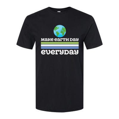 Earth Day Every Day Rainbow Make The Earth Green Again Gift Softstyle CVC T-Shirt