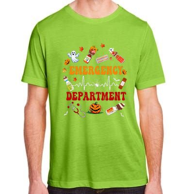 Emergency Department Er Nurse Halloween Groovy Fall Season Adult ChromaSoft Performance T-Shirt