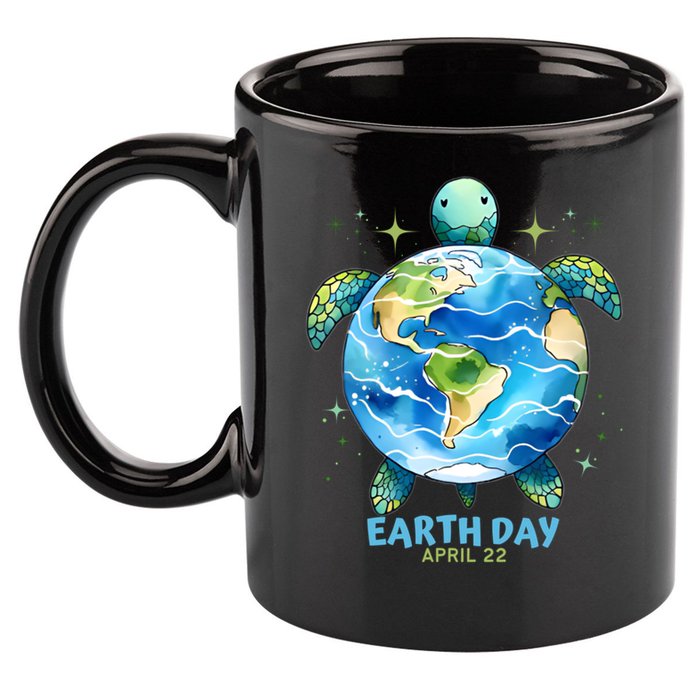 Earth Day Everyday April 22 Sea Turtle Save The Planet Cute Gift 11oz C Handle Ceramic Mug