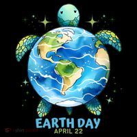 Earth Day Everyday April 22 Sea Turtle Save The Planet Cute Gift Drawstring Bag