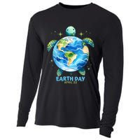 Earth Day Everyday April 22 Sea Turtle Save The Planet Cute Gift Cooling Performance Long Sleeve Crew