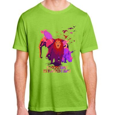 Earth Day Every Day Love Elephant Turtles Lion Rhino Birds Adult ChromaSoft Performance T-Shirt