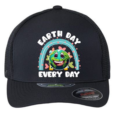 Earth Day Every Day Environtal Care Save Earth Funny Gift Flexfit Unipanel Trucker Cap