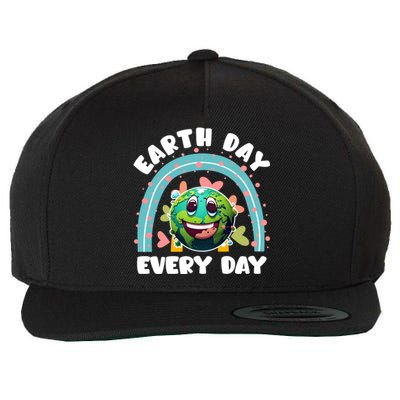 Earth Day Every Day Environtal Care Save Earth Funny Gift Wool Snapback Cap