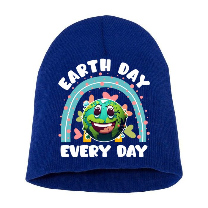 Earth Day Every Day Environtal Care Save Earth Funny Gift Short Acrylic Beanie