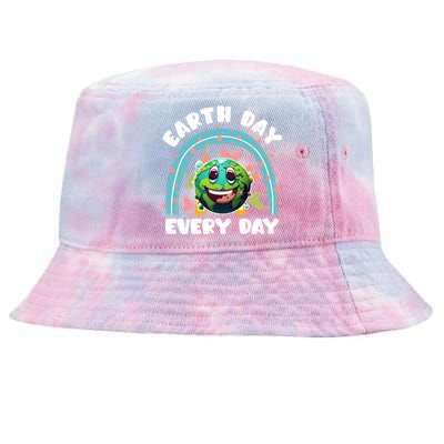 Earth Day Every Day Environtal Care Save Earth Funny Gift Tie-Dyed Bucket Hat