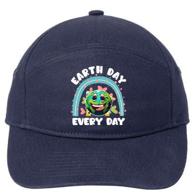 Earth Day Every Day Environtal Care Save Earth Funny Gift 7-Panel Snapback Hat