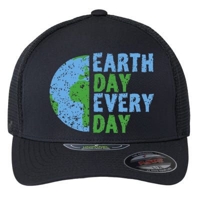 Earth Day Every Day Mother Earth Science Environmental Flexfit Unipanel Trucker Cap