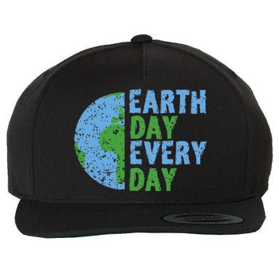 Earth Day Every Day Mother Earth Science Environmental Wool Snapback Cap