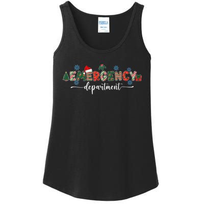 Emergency Department Er Nurse Christmas Emergency Room Ladies Essential Tank