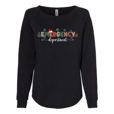 Emergency Department Er Nurse Christmas Emergency Room Womens California Wash Sweatshirt