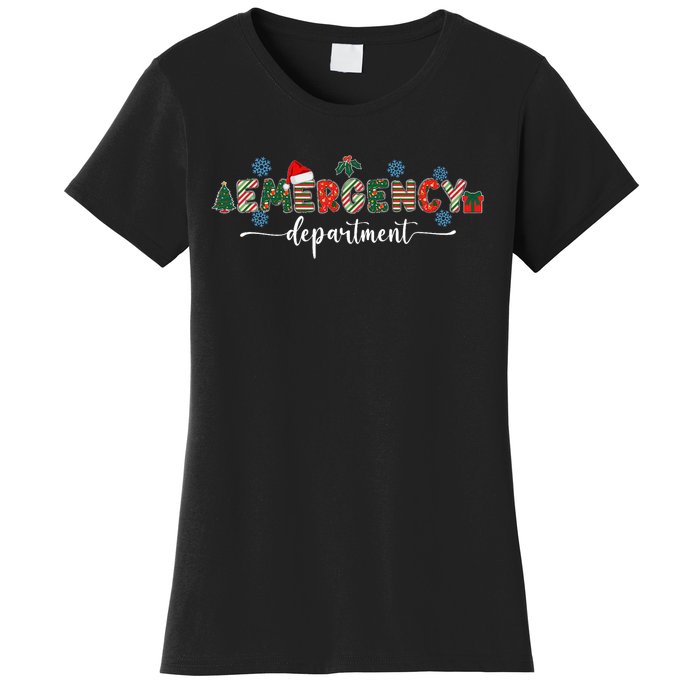 Emergency Department Er Nurse Christmas Emergency Room Women's T-Shirt