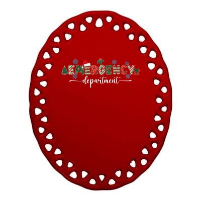 Emergency Department Er Nurse Christmas Emergency Room Ceramic Oval Ornament