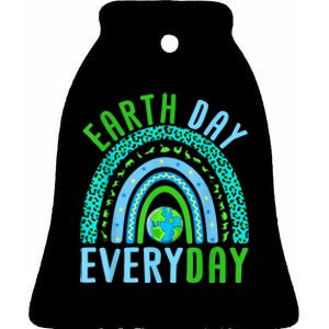 Earth Day Everyday Rainbow Design Earth Day Ceramic Bell Ornament