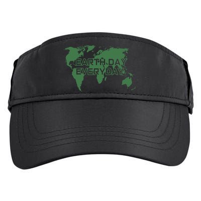 Earth Day Everyday Mother Earth Distressed Green Cool Gift Adult Drive Performance Visor