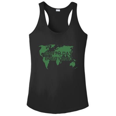 Earth Day Everyday Mother Earth Distressed Green Cool Gift Ladies PosiCharge Competitor Racerback Tank