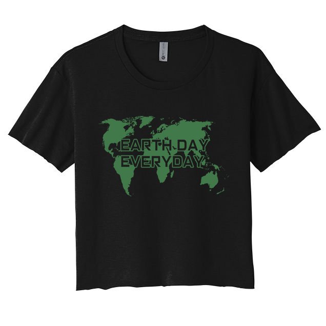 Earth Day Everyday Mother Earth Distressed Green Cool Gift Crop Top