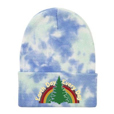 Earth Day Every Day Save Our Planet Vegan Rainbow Trees Gift Tie Dye 12in Knit Beanie