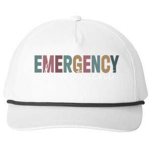 Emergency Departt Emergency Room Healthcare Nursing Nurse Gift Snapback Five-Panel Rope Hat